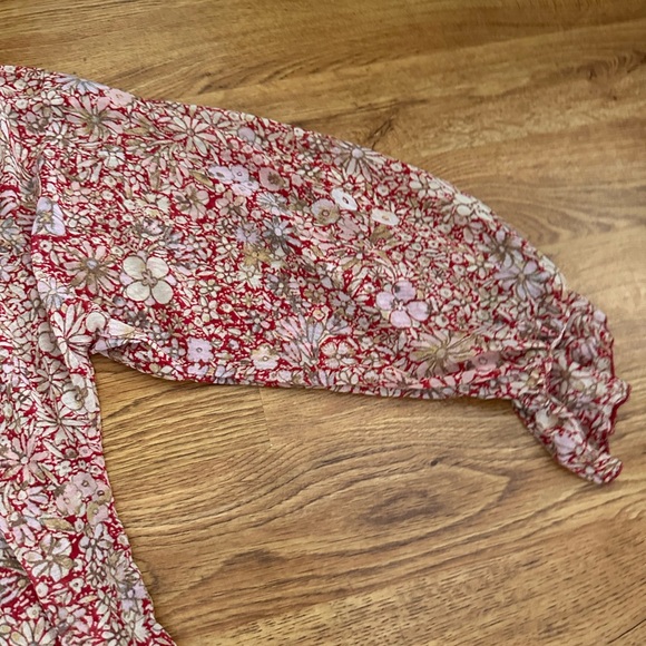 Free People Feeling Groovy Red floral maxi dress L - Picture 12 of 15